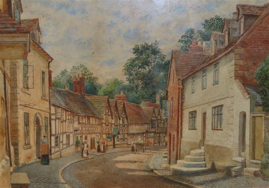 Watercolour by T C Barfield, signed and dated 1895